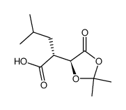 (2R)-2-[(4S)-2,2-dimethyl-5-oxo-1,3-dioxolan-4-yl]-4-methylpentanoic acid结构式