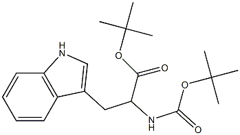 2-(tert-butoxycarbonylamino)-3-(indol-3-yl)propionic acid tert-butyl ester Structure