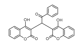 3,3'-(2-oxo-2-phenylethane-1,1-diyl)bis(4-hydroxy-2H-chromen-2-one)结构式