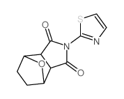 2-(1,3-thiazol-2-yl)-3a,4,5,6,7,7a-hexahydro-octahydro-1H-4,7-epoxyisoindole-1,3-dione结构式