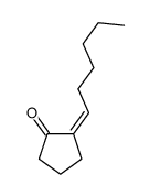 2-hexylidene cyclopentanone Structure