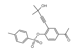 3'-(3-hydroxy-3-methylbutynyl)-4'-tosyloxyacetophenone结构式