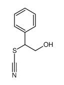 (2-hydroxy-1-phenylethyl) thiocyanate Structure