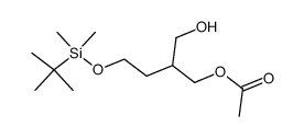 4-((tert-butyldimethylsilyl)oxy)-2-(hydroxymethyl)butyl acetate结构式
