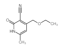 3-Pyridinecarbonitrile,4-(ethoxymethyl)-1,2-dihydro-6-methyl-2-oxo-结构式
