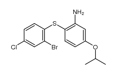 2-(2-bromo-4-chloro-phenylsulfanyl)-5-isopropoxy-aniline Structure