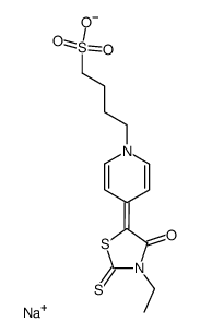 1(4H)-Pyridinebutanesulfonic acid, 4-(3-ethyl-4-oxo-2-thioxo-5-thiazolidinylidene)-, sodium salt结构式