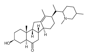 (17ξ,20ξ,22ξ,25ξ)-3β-Hydroxy-28-methylveratraman-6(5H)-one structure