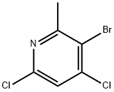 3-溴-4,6-二氯-2-甲基吡啶结构式