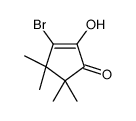 3-bromo-2-hydroxy-4,4,5,5-tetramethylcyclopent-2-en-1-one结构式