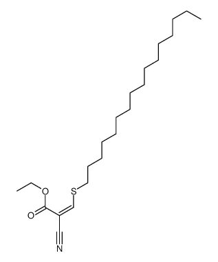 ethyl 2-cyano-3-hexadecylsulfanylprop-2-enoate结构式
