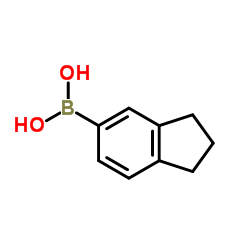 2,3-Dihydro-1H-inden-5-ylboronic acid结构式