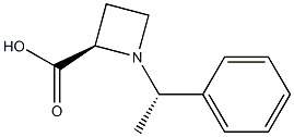 (2R)-1-[(1S)-1-Phenylethyl]-2-azetidinecarboxylic Acid Structure