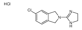 5-chloro-2-(4,5-dihydro-1H-imidazol-2-yl)-1,3-dihydroisoindole,hydrochloride结构式