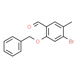 2-(苄氧基)-4-溴-5-甲基苯(甲)醛结构式