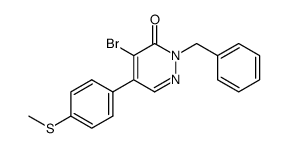 2-benzyl-4-bromo-5-(4-methylthiophenyl)pyridazin-3(2H)-one Structure