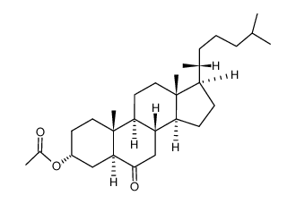 5alpha-Cholestan-6-one, 3alpha-hydroxy-, acetate结构式