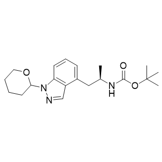 Carbamicacid,N-[(1R)-1-methyl-2-[1-(tetrahydro-2H-pyran-2-yl)-1H-indazol-4-yl]ethyl]-,1,1-dimethylethylester structure