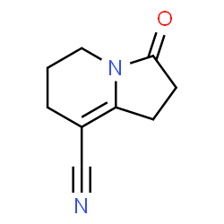 8-Indolizinecarbonitrile,1,2,3,5,6,7-hexahydro-3-oxo-(9CI) Structure