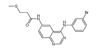 4-(3-bromo phenyl amine)-6-(3-methylthio propionyl amine)-quinazoline结构式