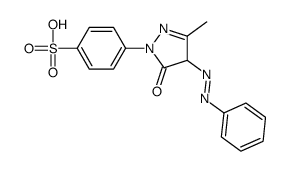 p-[4,5-dihydro-3-methyl-5-oxo-4-(phenylazo)-1H-pyrazol-1-yl]benzenesulphonic acid structure