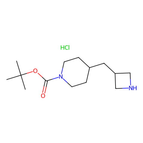 tert-butyl 4-(azetidin-3-ylmethyl)piperidine-1-carboxylate;hydrochloride structure