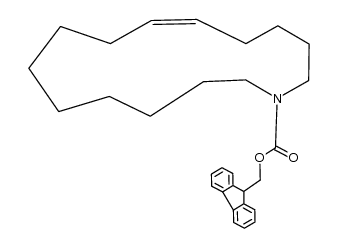 N-(9-fluorenylmethyloxycarbonyl)-1-azacyclopentadec-6-ene结构式