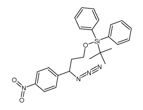 3-(tert-butyldiphenylsilyloxy)-1-(4-nitrophenyl)propyl azide结构式