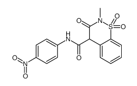 2-Methyl-N-(4-nitrophenyl)-3-oxo-3,4-dihydro-2H-1,2-benzothiazine -4-carboxamide 1,1-dioxide Structure