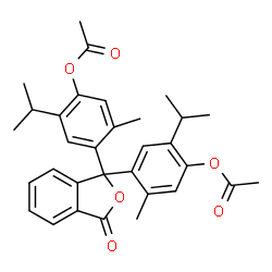 (3-oxo-1,3-dihydro-2-benzofuran-1,1-diyl)bis(2-isopropyl-5-methyl-4,1-phenylene) diacetate Structure