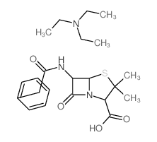 N,N-diethylethanamine; 3,3-dimethyl-7-oxo-6-[(2-phenylacetyl)amino]-4-thia-1-azabicyclo[3.2.0]heptane-2-carboxylic acid picture