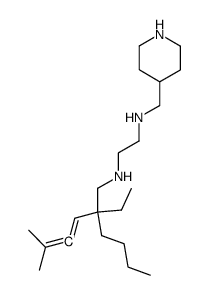 N-(2-Butyl-2-ethyl-5-methyl-hexa-3,4-dienyl)-N'-piperidin-4-ylmethyl-ethane-1,2-diamine结构式