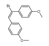 (E)-1-bromo-1,2-bis(p-methoxyphenyl)ethene结构式