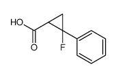 (1S,2R)-2-Fluoro-2-phenylcyclopropanecarboxylic acid Structure