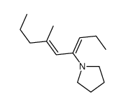 1-(3-Methyl-1-propylidene-2-hexenyl)pyrrolidine Structure