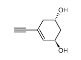 4-Cyclohexene-1,3-diol, 5-ethynyl-, (1S,3R)- (9CI)结构式