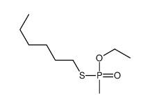 1-[ethoxy(methyl)phosphoryl]sulfanylhexane Structure