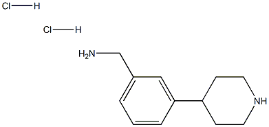 (3-(piperidin-4-yl)phenyl)methanamine dihydrochloride Structure