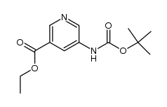 5-tert-butoxycarbonylamino-nicotinic acid ethyl ester Structure