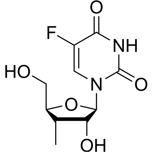 3’-Deoxy-3’-α-C-methyl-5-fluorouridine Structure