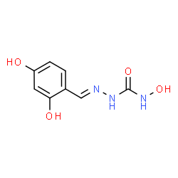 Hydrazinecarboxamide, 2-[(2,4-dihydroxyphenyl)methylene]-N-hydroxy- (9CI) structure