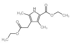 Ethyl 4-(2-ethoxy-2-oxoethyl)-3,5-dimethyl-1H-pyrrole-2-carboxylate结构式