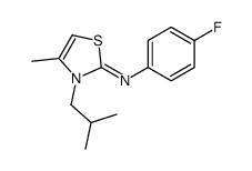 N-(4-fluorophenyl)-4-methyl-3-(2-methylpropyl)-1,3-thiazol-2-imine Structure