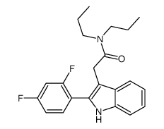 2-[2-(2,4-difluorophenyl)-1H-indol-3-yl]-N,N-dipropylacetamide结构式