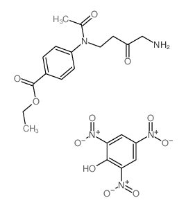 ethyl 4-[acetyl-(4-amino-3-oxo-butyl)amino]benzoate; 2,4,6-trinitrophenol结构式