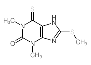 6-Thio-8-methylthiotheophylline structure