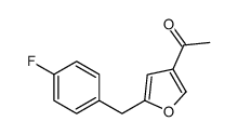 1-[5-[(4-fluorophenyl)methyl]furan-3-yl]ethanone结构式