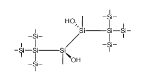 (meso)-3,4-dihydroxy-1,1,1,3,4,6,6,6-octamethyl-2,2,5,5-tetrakis(trimethylsilyl)-hexasilane结构式