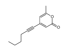 4-hex-1-ynyl-6-methylpyran-2-one Structure