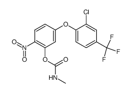 Methyl-carbamic acid 5-(2-chloro-4-trifluoromethyl-phenoxy)-2-nitro-phenyl ester Structure